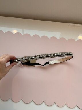 Boden Silver Crystal Trim Waist Belt